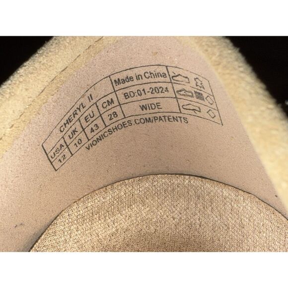 Vionic Cheryl Penny Loafer Tan Suede Lug Sole Comfort Chunky Classic 12W Wide - Picture 16 of 16